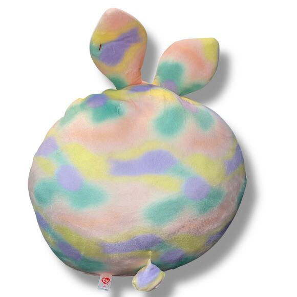 Ty Squish A Boos Plush Furry Easter Bunny Pillow Nursery Decor Baby Shower 18" - Picture 11 of 13